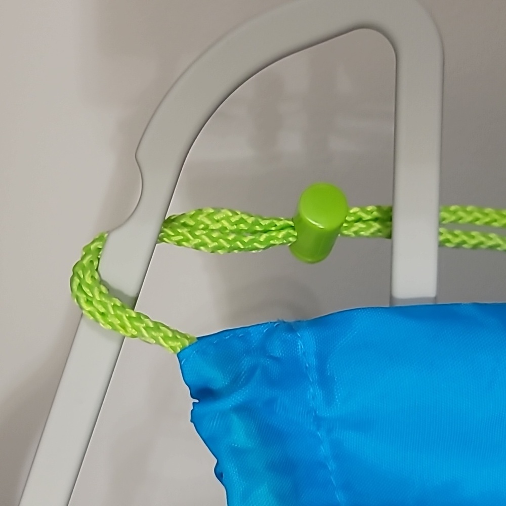 Blue/Green drawstring backpack - Picture 2 of 3